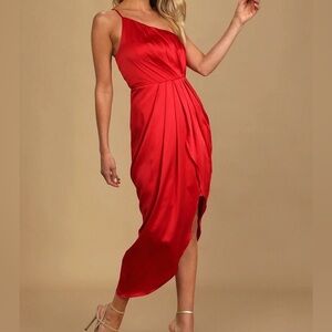 Red Satin Gown